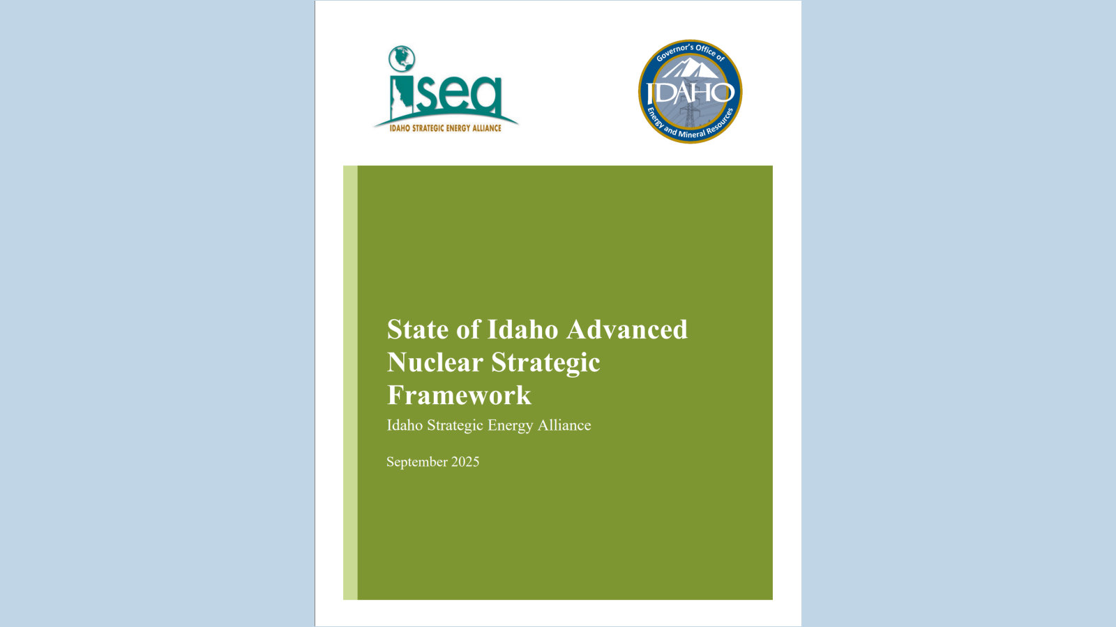 Idaho Announces Advanced Nuclear Strategic Framework and State Task Force